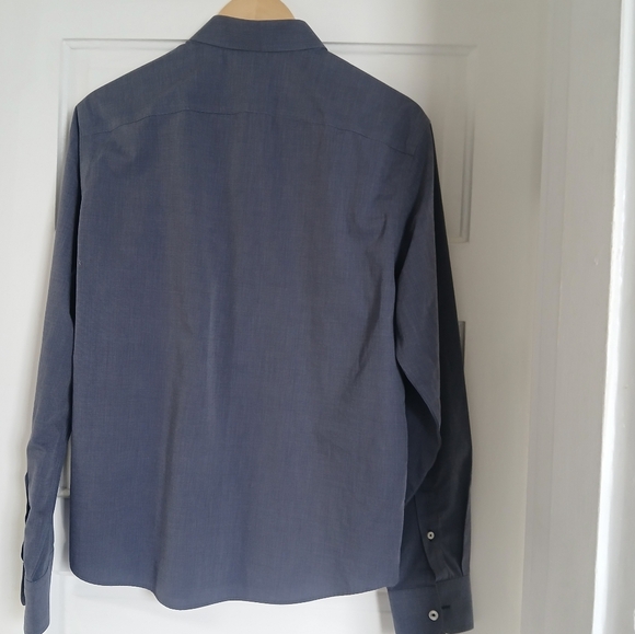 Men's UNTUCKit Men's Button Up Shirt Cotton Sherwood Grey Long Sleeve Shirt - Picture 3 of 16